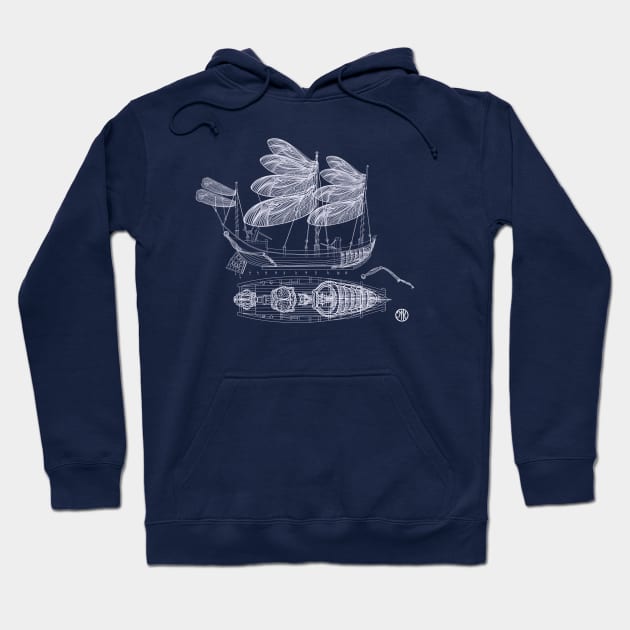 Insecta Ship Design Hoodie by Marike Korting Art